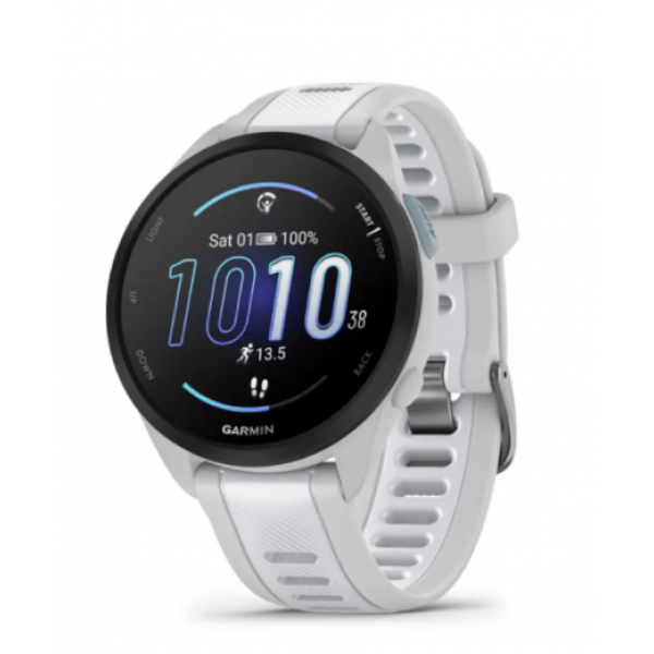 Relógio Garmin Forerunner 165 Cinza e Branco WW com Monitor Cardíaco de Pulso e GPS 